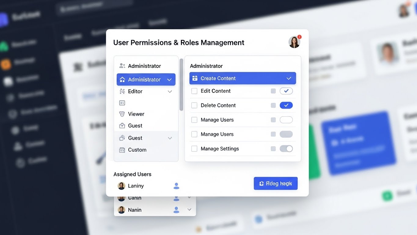 Workflow automation and user role management illustration